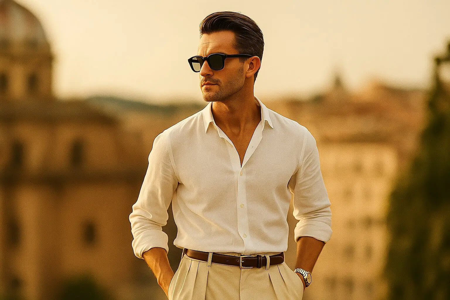 Roman Commander Blue lenses/Hazel frame