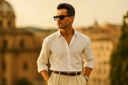 Roman Commander Blue lenses/Hazel frame